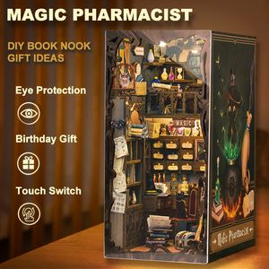 CuteBee Diy Book Nook Kit Miniature House With Dust Cover Magic Pharmacist Gift Ideeën boekenplank invoegen voor verjaardagscadeau