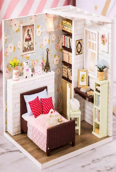 Cutebee maison de poupée meubles Miniature maison de poupée bricolage Miniature maison chambre Casa jouets pour enfants bricolage maison de poupée M09F Y0329289K3941586