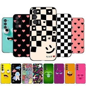 Voor Motorola Edge 20 Lite Pro 5G Case Phone Back Cover Silicone Zwart Tpu Leuke Funy