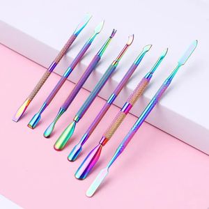 Nagelriemschuivers Nail Art Pusher Dead Skin Remover Stick Rod Gel Polish Roestvrijstalen pincet Nagelsnijder Nail Art Tool Pedicure Voor 231020