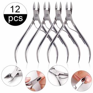 Cutículas Tijeras 4812pcs Clava de acero inoxidable Nipper Manicura Manicura Manicura Manicura Tweeters Pedicure Herramienta 230619 230619