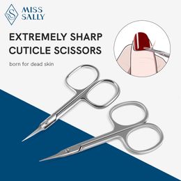 Cuticle Scissors Miss Sally Professional Curved Nail Manicure Clipper Nippers Dead Skin Remover Tool Stainless Steel Cutters 221111