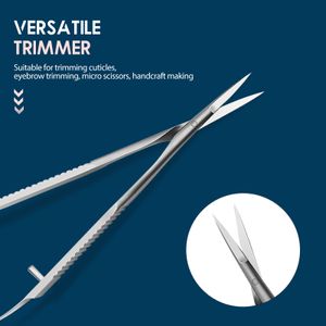 Nagelriemschaar Rechte Schaar Lente Actie Draad Roestvrij Staal Snijden Wenkbrauw Trimmen Microscissor 12cm 230619