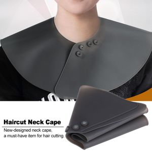 Corte Cape Barber Haircut Neck Cape Wrap Collar Shield Impermeable Silicona Peluquería Coloración del cabello Escudo de corte con imán Hebilla 230724