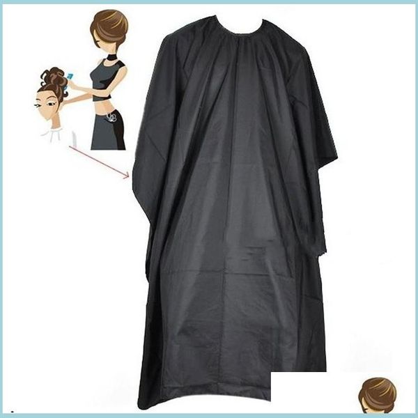 Cape de coupe Coupe de cheveux Tissu Salon Barber Cape Coiffure imperméable Tablier de coiffeur Coupe de cheveux 140X95Cm Fournitures de conception de style Dhpew