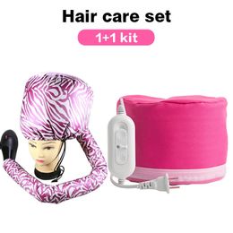 Cape de coupe Thermo cap pour cheveux vapeur soins beauté Soft Hair Drying Cap Quick Dryer Home Hairdressing Salon Supply Accessoires outils Kit 230728