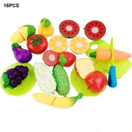 Coupe fruits légumes jouer aux enfants cuisine bricolage gâteau jouet coupe fruit végétal aliment comme simule playset kids