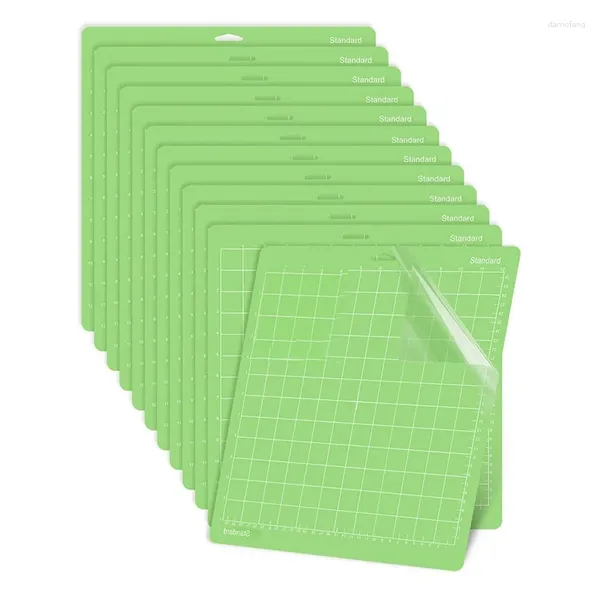 Mat de coupe pour Cricut Maker 3 / Maker / Explore 3 / Air 2 / Air / One 12 Pack 12x12 pouces Pièces de tapis accessoires Green