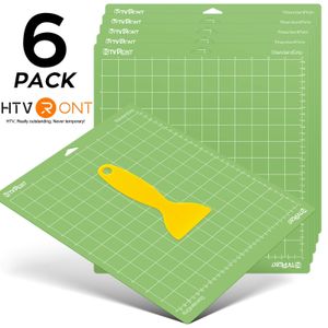 Tapis de découpe HTVRONT 6 Lot de 3 30,5 x 30,5 cm Vert PVC Plaque de base adhésive Pad pour Cricut Explore AirAir2Maker DIY Machine de gravure 230606