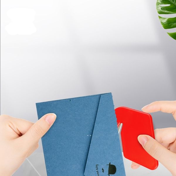 Fournitures de coupe École Entreprise Industrialplastic Mini Couteau Lettre Mail Envelope Opener Safety Paper Guarded Cutter Blade RRB11557