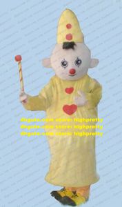 Cutu baby lieveling nar mascotte kostuum harlequins jack-pudding lambkin clown buffoon joker heldere ogen rode neus nr. 5242 fs