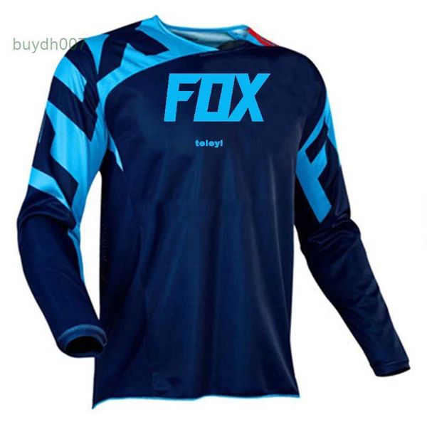 Cuwh 2024 Camiseta de moda Traje de bicicleta de montaña Foxx Camisetas para hombres Camisas de descenso de montaña para hombres Camisas de MTB Offroad Dh Motocicleta Motocross Ropa deportiva Teleyi