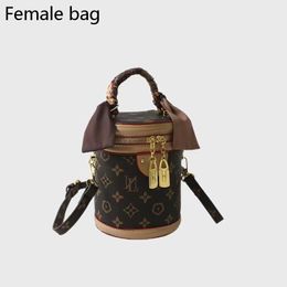 CV CANNES Luxurys Дизайнерская сумка-ведро Женская брендовая сумка Повседневная модная сумка через плечо на шнурке Большая вместительная женская сумка на плечо
