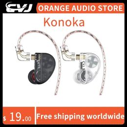 CVJ Konoka 3D Audio 3-unité hybride 1dd 1ba 1 vibrant intérieur oreille câblée Hifi moniteurs de l'interrupteur de casque Réglage des écouteurs 240411