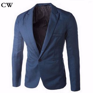 CW 2018 Merk Kleding Blazer Mannen One Button Mannen Blazer Slim Fit Kostuum Homme Suitjas Masculine Blazer Maat M-3XL D18101001