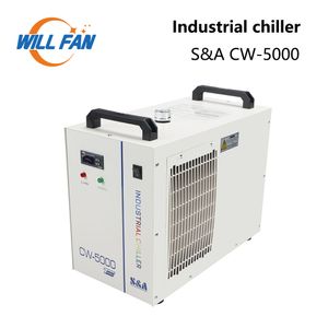 Will Fan SA CW-5000 Refroidisseur d'eau à air pour l'industrie CO2 Gravure au laser Machine de découpe Refroidissement CNC Broche 80W 100W 130W 150W Tube laser