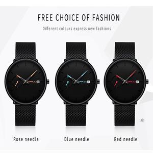 CWP 2021 Crrju Mens Women Regarde Luxury Sport Ultra-Thin Thin Watch Men's Fashion Casual Dategift Clock 262d