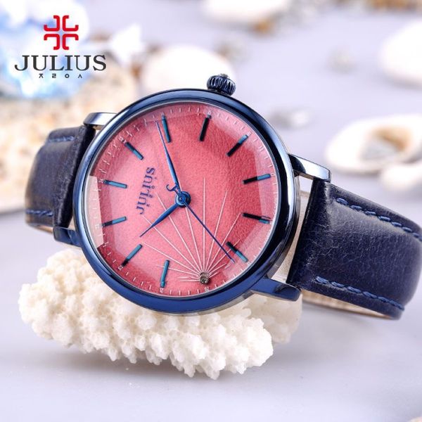 CWP 2021 JULIUS JA-888 Femmes élégantes Spider-Wed Texture Quartz Montre Femme Mode Casual Montre-bracelet Vintage Horloge Or D322f