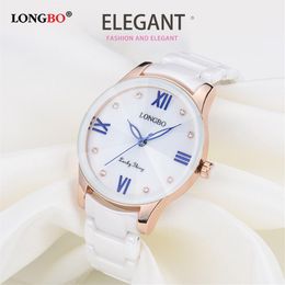 CWP 2021 Topmerk Longbo Luxury Fashion Casual Quartz Ceramic Watches Lady Relojes Mujer Women PolsWatch Girl Dress Female Ladie319s