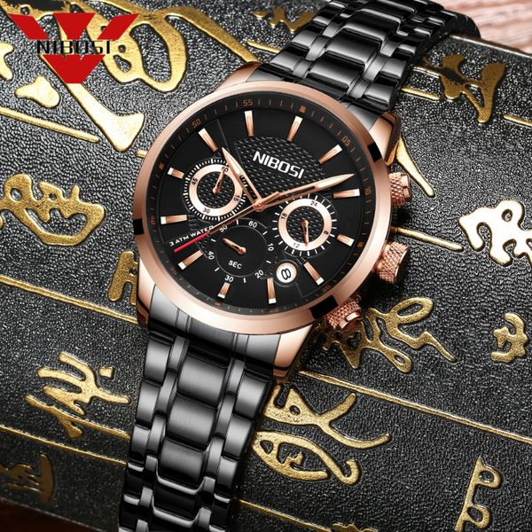 cwp NIBOSI luxe affaires montre à Quartz décontracté mode montre-bracelet classique calendrier Date fenêtre 30 M étanche Relogio Masculino
