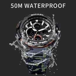 CWP Smael Sport Waterdichte LED Digitale horloge mannelijke klok relogio masculino Erkek Kol Saati 1708B Men Watches284H