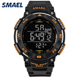 CWP Smael kijkt 50m waterdichte sport casual elektronica polshorloges 1235 duik zwemmen horloge led klok digital294n