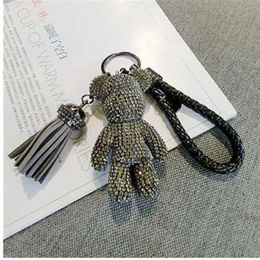 Cx-shirling mignon Bling plein CZ strass Animal porte-clés voiture porte-clés anneau pendentif pour breloque de sac Gifts307y