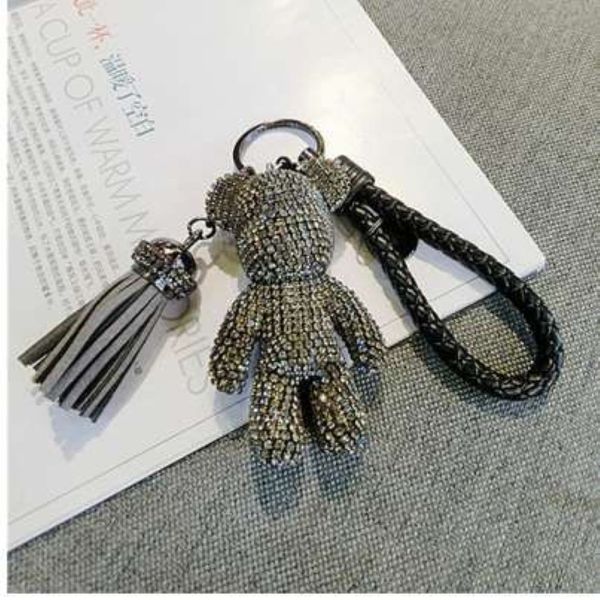 Cx-shirling mignon Bling plein CZ strass Animal porte-clés voiture porte-clés anneau pendentif pour breloque de sac Gifts274u