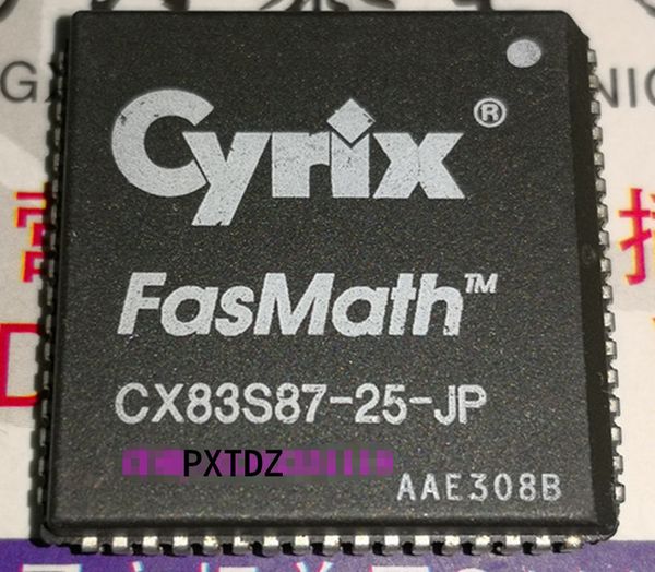 Circuitos integrados de la serie CX83S87-25-JP/Cyrix 387 Circuitos integrados PLCC-68 Paquete de plástico del microprocesador 80387 CPU antigua, CX83S87 Colección de chips de garantía. Desoldar