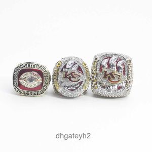 CXLV Bandringen 2023 Kansas Chief Super Bowl Champion Ring Set 3 stuks 1969 2019 2023 Qf9a