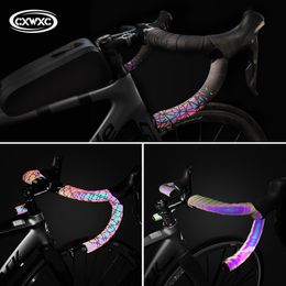 CXWXC Bicycle Snelheid Standhendels Licht reflecterende Dazzle Cycling Bartape Road Bike Anti-Slipfixed Wrap Belt Grip Accessoires