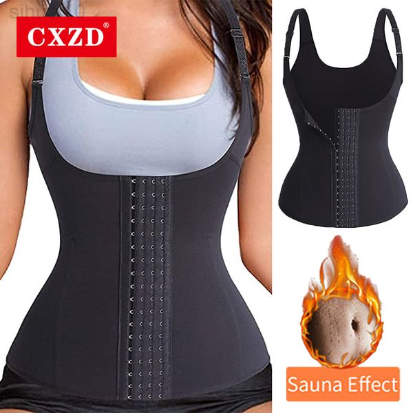 Cxzd 2022 Entrenador de cintura caliente Cincher Body Shaper Ropa interior Lencería 4 Pecho Tummy Belly Trimmer Corsé Chaleco para quemar grasa L220802