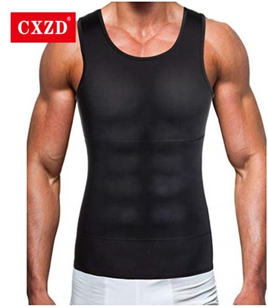 CXZD hombres corsé adelgazante cuerpo moldeador abdominal chaleco quemagrasas vientre cintura faja camisa Shapewear ropa interior camisas 2206296675768