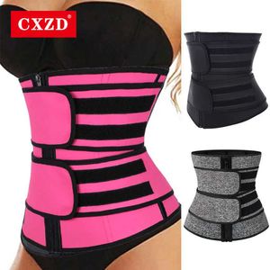 CXZD Sauna taille formateur Corset sueur ceinture à glissière pour les femmes perte de poids Compression tondeuse entraînement Fitness Shapewear