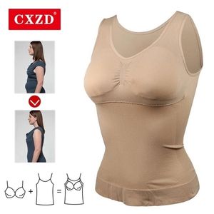 CXZD Women Shapewear Gevoted buikbestrijdingstank Top Slimping Camisole verwijderbare lichaamsvorming Compressie Vest Corset 220628