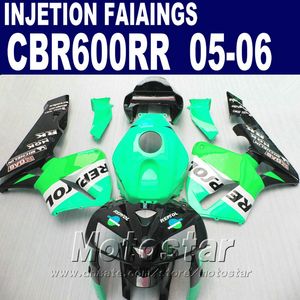 Cyaan-Blue One! Spuitgieten voor HONDA CBR 600 RR FACKING 2005 2006 CBR600 RR 05 06 CBR 600RR Custom Fairing XS4R