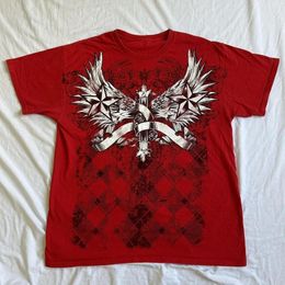 Cyber Grunge Grafisch T-shirt Y2K Star Skull Print Korte Mouw Tees Japanse Emo 00s Vintage E-girl Gothic T-shirt Dames Heren 240314