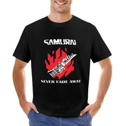 Cyberpunk T-Shirts samouraï ne se décolore jamais T-Shirt personnalisé T dessus de chemise t-shirt court uni blanc T-Shirts hommes 240319