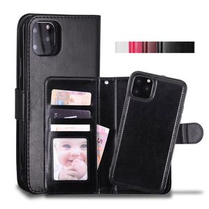 Cyberstore Phone Cases Etui portefeuille en cuir Magnétique 2in1 Etui détachable pour iPhone 14 13 12 11 Pro xs Max 7 8 Samsung Note10 S10 Plus