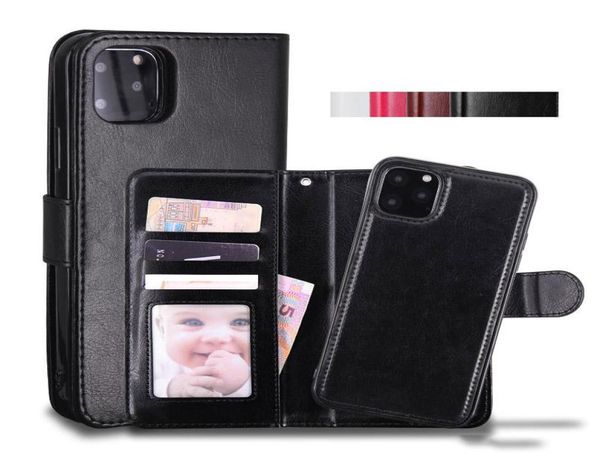 Cyberstore Téléphone Case de portefeuille en cuir Magnétique 2in1 Couverture détachable pour iPhone 12 11 Pro Xs Max 7 8 Samsung Note10 S10 Plus7147918