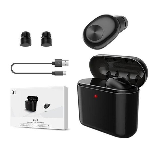 Cyberstore TWS Mini écouteur Bluetooth Casque Stéréo Sweatproof Casque sans fil Écouteurs avec boîtier de charge pour téléphones intelligents