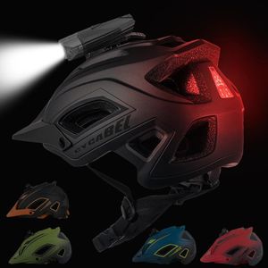 CYCABEL Mannen MTB Fietshelm Fiets Veilig Cap Ultralichtgewicht Bergweg Fietsen Sport Rijhelmen met LED-licht 240106