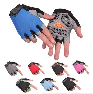 Cycling Anti-slip handschoenen mannen vrouwen half vingerhandschoenen ademende anti-shock sport gym fiets fietsaccessoires