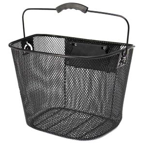 Sacs de cyclisme panier en maille métallique pour vtt VTT vélo avant pliable équitation arrière sacoche à dégagement rapide Shopping Handle275f