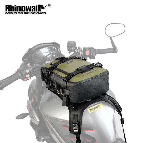 Sacs de cyclisme Rhinowalk sac de réservoir de moto étanche 6L/8L/10L sac avant de moteur avec sac installer accessoires de Base sac à dos de cyclisme de Motocross 231130