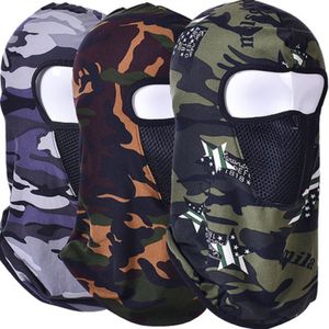 Cyclisme Balaclava Moto Masque Complet Respirant Mesh Patchwork Bandana Hiver Camouflage Cache-Cou Hommes Femmes Écharpe XDJ094