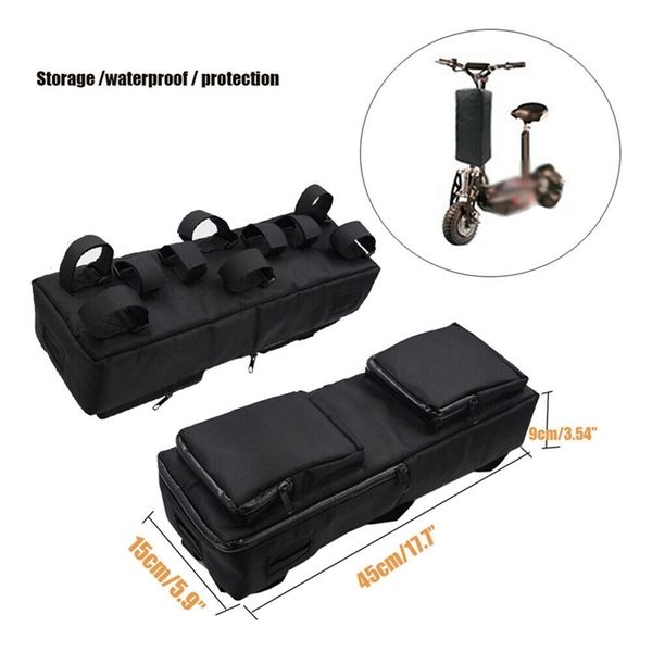 Sac de batterie de cyclisme 17.7/45 cm, étui de Scooter électrique, rangement avant étanche pour vtt eBike 45x15x9 cm, vélo 220222