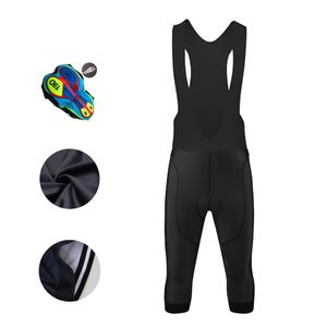 Fietsen Bib Shorts Volledig Zwart Zomer MTB Fiets Bib Shorts 7 Punten Broek Mannen/Vrouwen 19D Gel Pad 3/4 Rijbroek Outdoor Sneldrogende Fietsbroek 230718