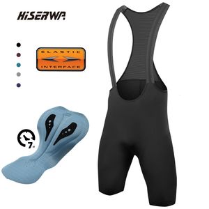 Cuissard de cyclisme HISERWA Cuissard de cyclisme pour homme Pro Team Racing Pantalon de vélo 7H Italie Coussin d'interface élastique Cuissard à bretelles VTT Bicycke Cuissard à bretelles 230725