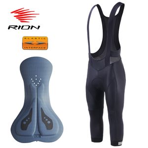 Ciclismo Bib Shorts RION Ciclismo Shorts Hombres 3/4 Pantalones Pro Road Biker Shorts MTB Bib Shorts Medias de bicicleta acolchadas Interfaz elástica Motocicleta Bib 230718